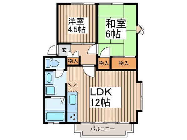 サンライトハイツＡの物件間取画像